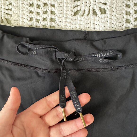 Aerie Offline Goals Pocket Drawcord 4" Shortie Bike Shorts Black XL - Picture 3 of 7
